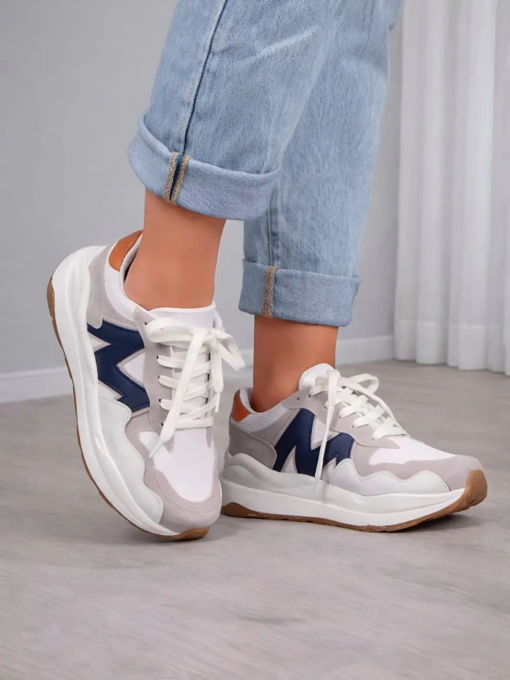 Tenis de Mujer Nasara Blanco Azul - VEVANT Colombia