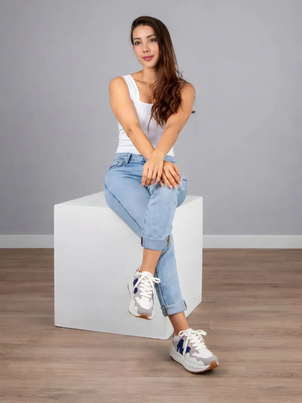 Tenis de Mujer Nasara Blanco Azul - VEVANT Colombia