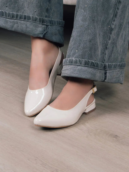 Zapato Tacón Bajo para Mujer Anastasia Beige - VEVANT Colombia