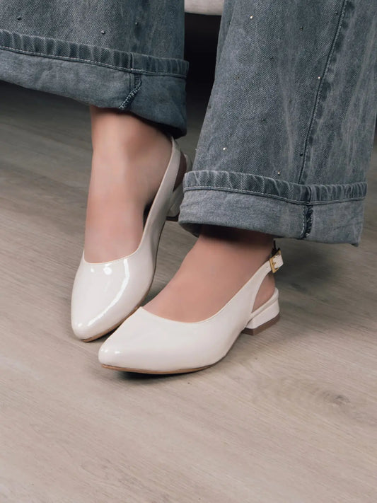 Zapato Tacón Bajo para Mujer Anastasia Beige - VEVANT Colombia